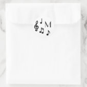 Sticker Rond Musique Note Musicien Enseignant (Sac)