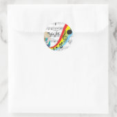 Sticker Rond Musique notes couleurs (Sac)