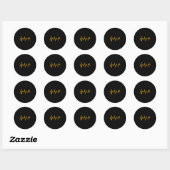 Sticker Rond Musique Notes d'impulsions Clé Fréquence Wave Soun (Feuille)