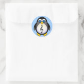 Sticker Rond Musique Penguin Treble Clef (Sac)
