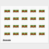 Sticker Rond Musique rebelle (Feuille)