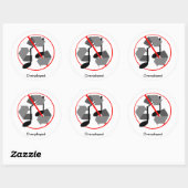 Sticker Rond Musique Recyclée surpassée (Feuille)