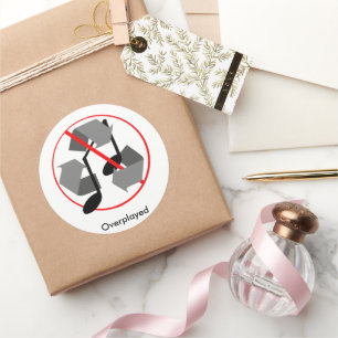 Sticker Rond Musique Recyclée surpassée