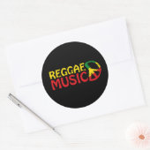 Sticker Rond Musique reggae - model2b-circle-black (Enveloppe)