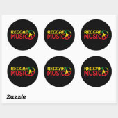 Sticker Rond Musique reggae - model2b-circle-black (Feuille)