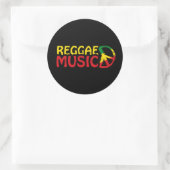 Sticker Rond Musique reggae - model2b-circle-black (Sac)