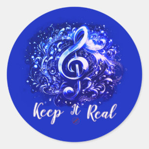 STICKER ROND MUSIQUE - RESTER AUTHENTIQUE