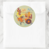 Sticker Rond Musique rétro des années 80 (Sac)