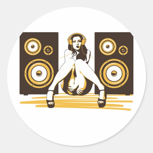 Sticker Rond Musique S (Devant)