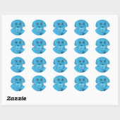 Sticker Rond Musique singe (Feuille)