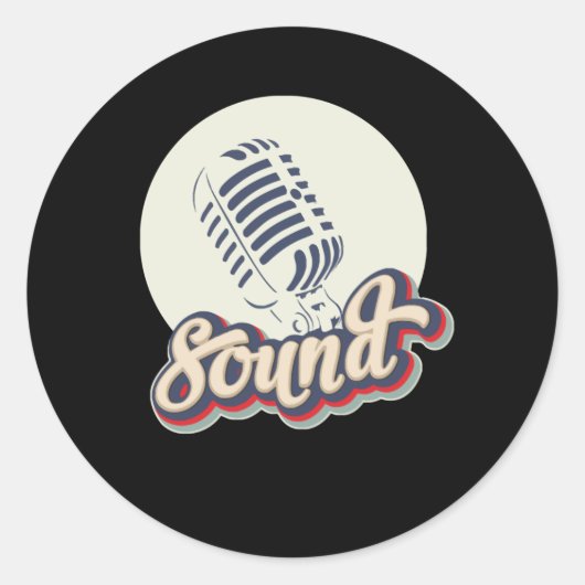 Sticker Rond Musique sonore (Devant)