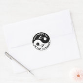 Sticker Rond Musique Yin Yang (Enveloppe)