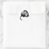 Sticker Rond Muskrat (illustration) (Sac)