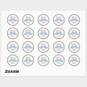 Sticker Rond Mustache Little Man (Feuille)