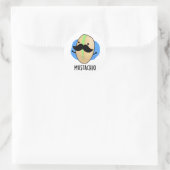 Sticker Rond Mustachio Funny Pistachio Mustache Pun (Sac)