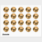 Sticker Rond Mustang Roundup (Feuille)