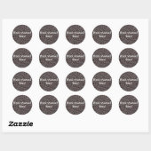 Sticker Rond Mustard noir (Feuille)