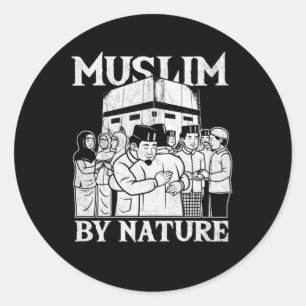 Sticker Rond Musulman Par Nature Islam Mecque Allah Hajj Mosqué