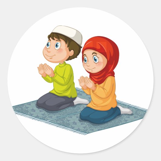 Sticker Rond Musulmans (Devant)