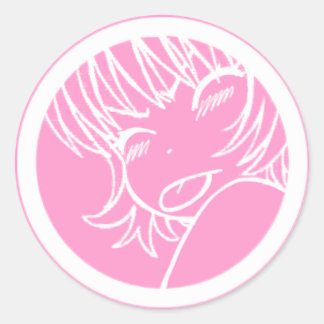 Sticker Rond muuhh - mignon anime - kawaii >_< rose
