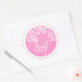 Sticker Rond muuhh - mignon anime - kawaii >_< rose (Enveloppe)