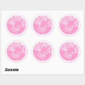 Sticker Rond muuhh - mignon anime - kawaii >_< rose (Feuille)