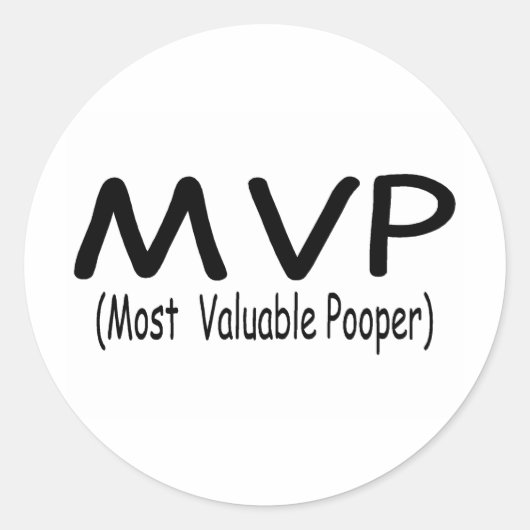 Sticker Rond MVP le plus utile Pooper (Devant)