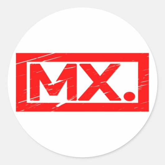 Sticker Rond Mx. Tampon (Devant)