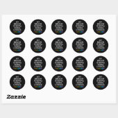 Sticker Rond My Brain Is 80% Song Lyrics Funny Music Lover  (Feuille)