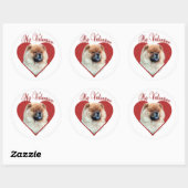 Sticker Rond My Chow Chow Valentine (Feuille)