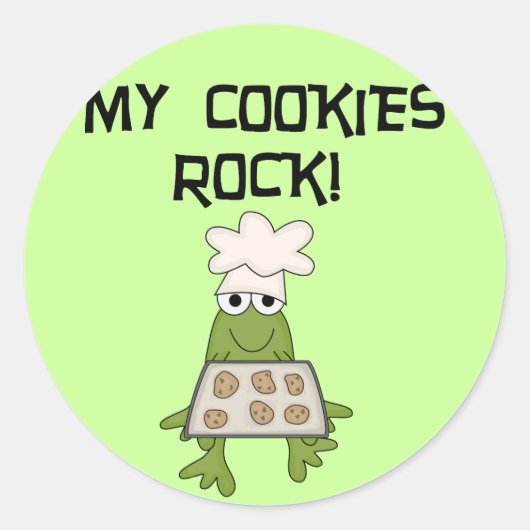 Sticker Rond My Cookies Rock Tshirts et cadeaux (Devant)