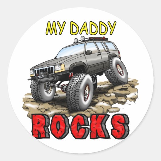 Sticker Rond My_Daddy_Daddy_Rocks_ZJ (Devant)