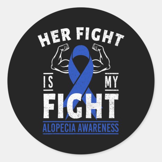 Sticker Rond My Fight Alopecia (Devant)