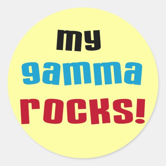 Sticker Rond My Gamma Rocks T-shirts et cadeaux (Devant)