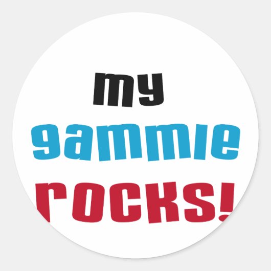 Sticker Rond My Gammie Rocks T-shirts et cadeaux (Devant)