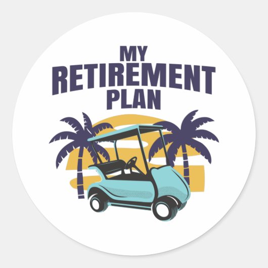 Sticker Rond My Golf retirement plan (Devant)