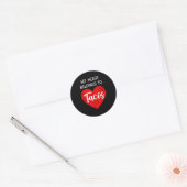 Sticker Rond My Heart Belongs To Tacos - Funny Valentines Day (Enveloppe)