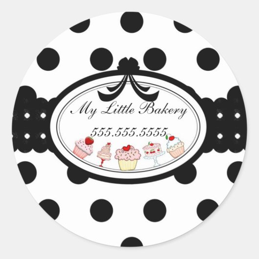 Sticker Rond My Little Bakery - Ruban (Devant)