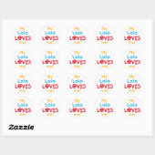 Sticker Rond My Lolo Loves Me T-shirts et cadeaux (Feuille)