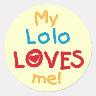 Sticker Rond My Lolo Loves Me T-shirts et cadeaux