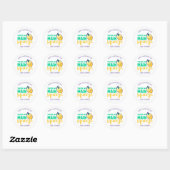Sticker Rond My Main Squeeze Funny Pun mignon Saint Valentin (Feuille)