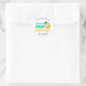 Sticker Rond My Main Squeeze Funny Pun mignon Saint Valentin (Sac)