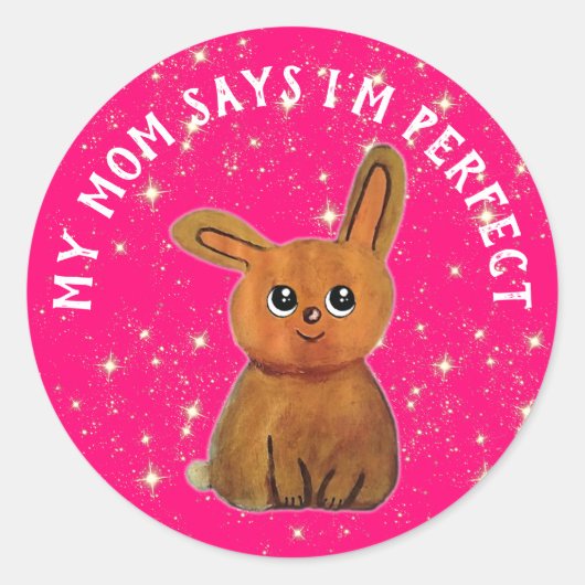 Sticker Rond My Monthly Hapiness magic rabbit (Devant)