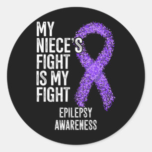 Sticker Rond My Niece's Fight Is My Fight Epilepsy Awareness 3