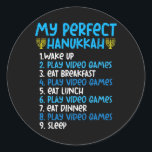 Sticker Rond My Perfect Hanoukka Video Game Chanukah Jew Men Bo<br><div class="desc">My Perfect Hanoukka Video Game Chanukah Jew Hommes garçons</div>
