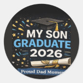 Sticker Rond My Son Graduated 2026 (Devant)