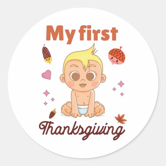 Sticker Rond My Thanksgiving (Devant)