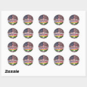 Sticker Rond Myanmar Birmanie (Feuille)