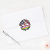 Sticker Rond Myanmar Birmanie (Enveloppe)