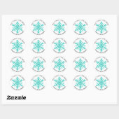 Sticker Rond Myasthenia Gravis No 2 l'autocollant Same Snowflak (Feuille)